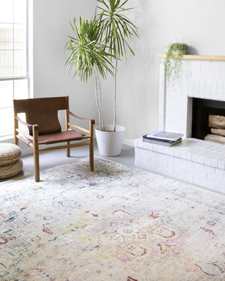 Loloi Clara CLA-04 Light Grey/Multi Area Rug Corner Image Feature