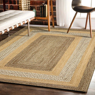 LR Resources Classic Jute 81206 Gray/Natural Area Rug Pile Image