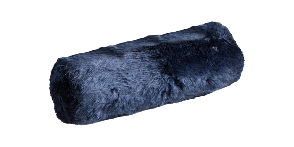 Auskin Long Wool Sheepskin Bolster Dark Navy main image