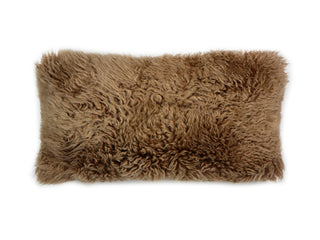 Auskin Curly Sheepskin Long Wool Lumbar Butterscotch main image