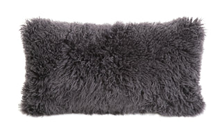 Auskin Curly Sheepskin Long Wool Lumbar Storm main image
