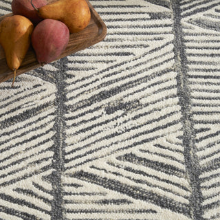 Nourison Colorado CLR01 Grey White Area Rug Corner Image