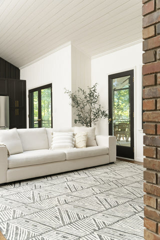 Nourison Colorado CLR01 Grey White Area Rug Room Image Feature