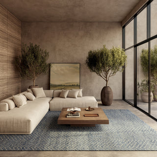 Nourison Colorado CLR02 Indigo Ivory Area Rug Corner Image