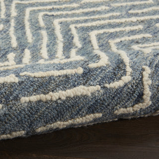 Nourison Colorado CLR02 Indigo Ivory Area Rug Corner Image