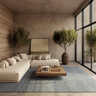 Nourison Colorado CLR02 Indigo Ivory Area Rug Corner Image