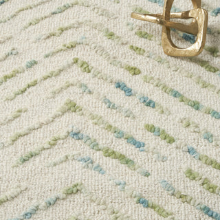 Nourison Colorado CLR02 Ivory Green Area Rug Corner Image