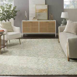 Nourison Colorado CLR02 Ivory Green Area Rug Room Image Feature