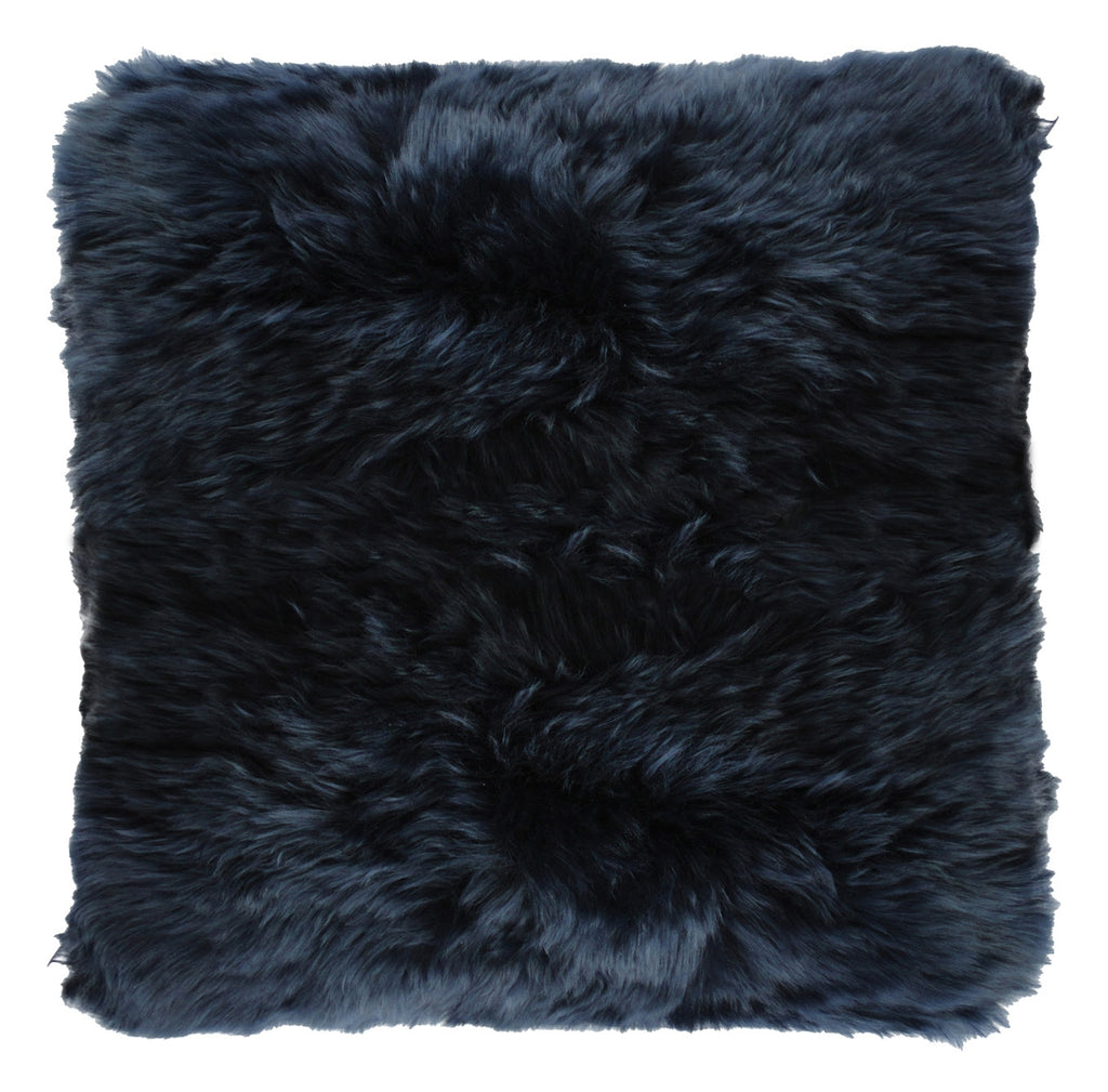 Auskin Long Wool Sheepskin Cushions Dark Navy main image