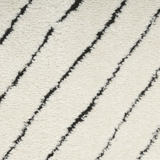 Nourison Cozy Modern CMD01 Ivory Black Area Rug Swatch Image