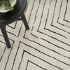 Nourison Cozy Modern CMD01 Ivory Black Area Rug Corner Image