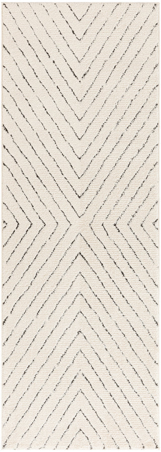 Nourison Cozy Modern CMD01 Ivory Black Area Rug Main Image