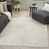 Nourison Cozy Modern CMD01 Ivory Black Area Rug Corner Image