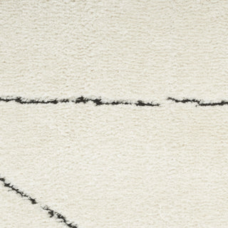Nourison Cozy Modern CMD02 Ivory Black Area Rug Swatch Image