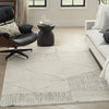 Nourison Cozy Modern CMD02 Ivory Black Area Rug Corner Image
