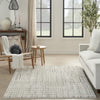 Nourison Cozy Modern CMD03 Ivory Black Area Rug 5' X 7'