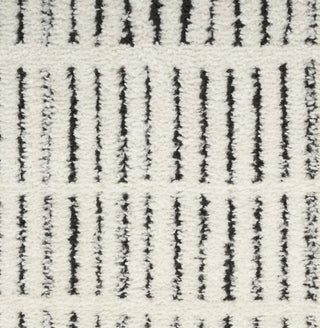Nourison Cozy Modern CMD03 Ivory Black Area Rug 5' X 7'