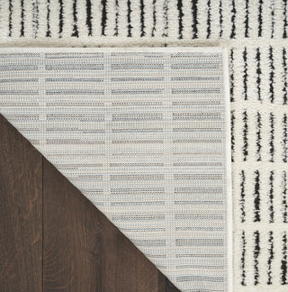 Nourison Cozy Modern CMD03 Ivory Black Area Rug 8' X 10'