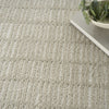 Nourison Cozy Modern CMD03 Grey Ivory Area Rug Corner Image