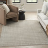 Nourison Cozy Modern CMD03 Grey Ivory Area Rug Corner Image