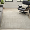 Nourison Cozy Modern CMD03 Grey Ivory Area Rug Corner Image
