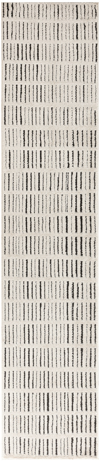 Nourison Cozy Modern CMD03 Ivory Black Area Rug main image