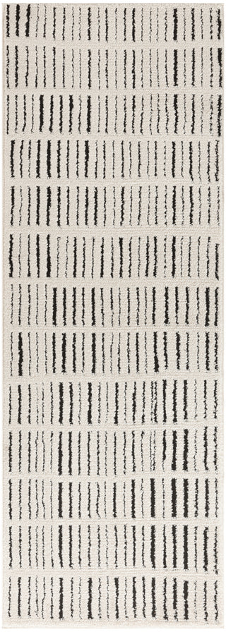 Nourison Cozy Modern CMD03 Ivory Black Area Rug Main Image