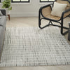 Nourison Cozy Modern CMD03 Ivory Black Area Rug Corner Image
