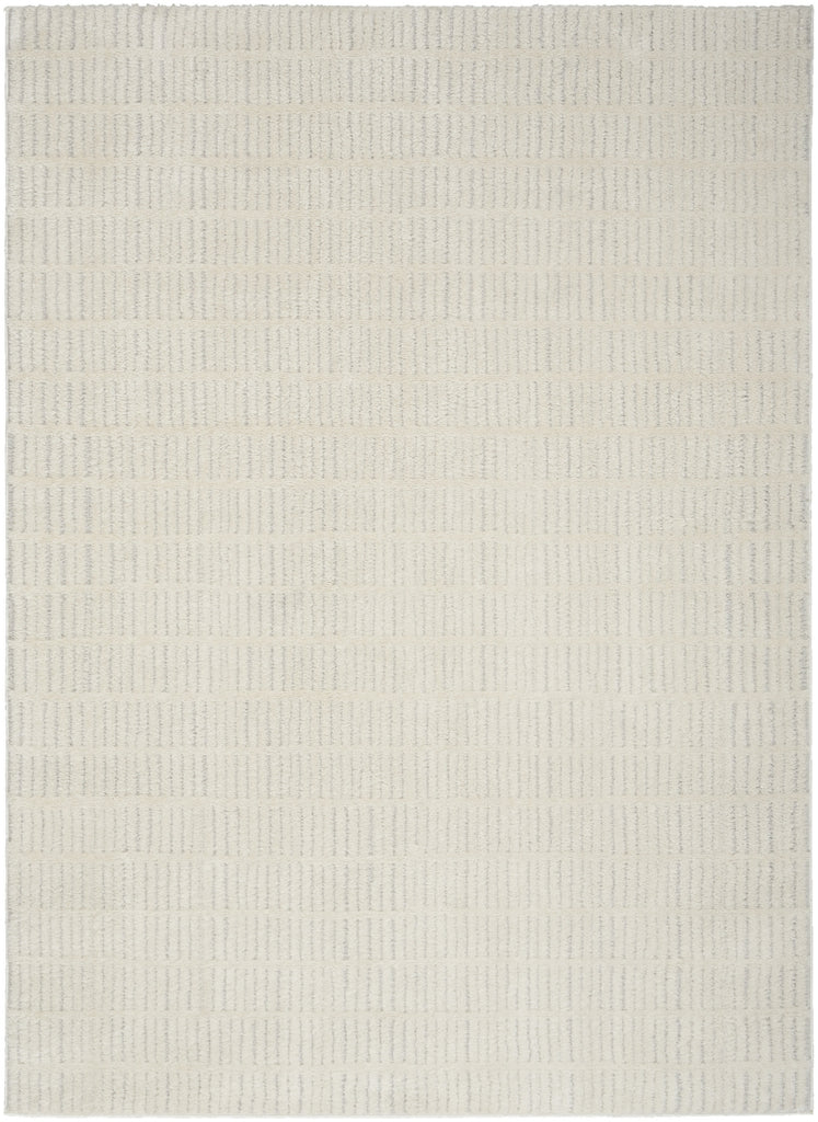 Nourison Cozy Modern CMD03 Ivory Grey Area Rug Main Image