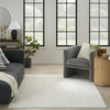 Nourison Cozy Modern CMD03 Ivory Grey Area Rug Room Scene 3