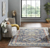 Ancient Boundaries Kohatk KOH-06 Vintage Blues Area Rug Room Scene Image