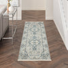 Nourison Carina CNA02 Grey Blue Area Rug Corner Image