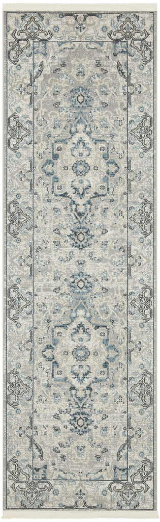 Nourison Carina CNA02 Grey Blue Area Rug main image