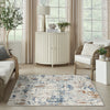Nourison Concerto CNC01 Beige Blue Rust Area Rug Lifestyle Image