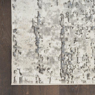 Nourison Concerto CNC01 Ivory Blue Grey Area Rug Detail Image