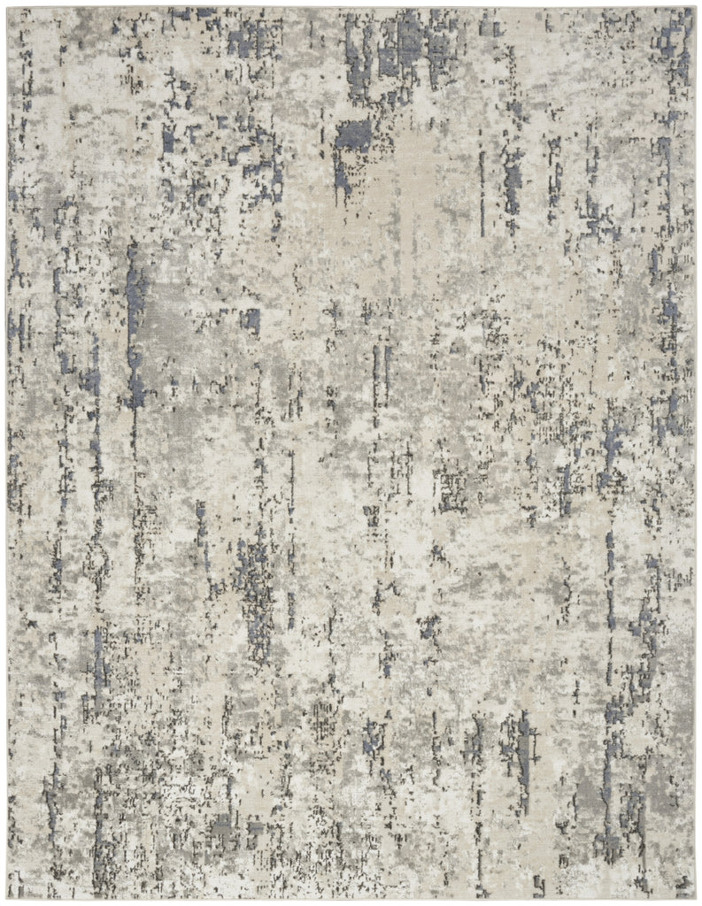 Nourison Concerto CNC01 Ivory Blue Grey Area Rug main image