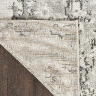 Nourison Concerto CNC01 Ivory Blue Grey Area Rug Corner Image