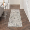 Nourison Concerto CNC01 Ivory Blue Grey Area Rug Corner Image