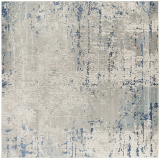 Nourison Concerto CNC01 Ivory Grey Blue Area Rug Square Image