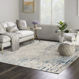 Nourison Concerto CNC01 Ivory Grey Blue Area Rug Lifestyle Image