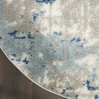 Nourison Concerto CNC01 Ivory Grey Blue Area Rug Detail Image