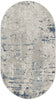 Nourison Concerto CNC01 Ivory Grey Blue Area Rug Oval Image