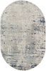 Nourison Concerto CNC01 Ivory Grey Blue Area Rug Oval Image