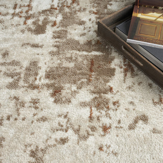 Nourison Concerto CNC01 Ivory Rust Area Rug Corner Image