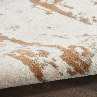 Nourison Concerto CNC01 Ivory Rust Area Rug Corner Image