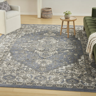 Nourison Concerto CNC05 Blue Area Rug Corner Image