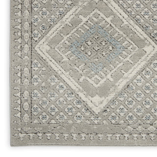 Nourison Concerto CNC16 Grey Ivory Blue Area Rug Texture Image