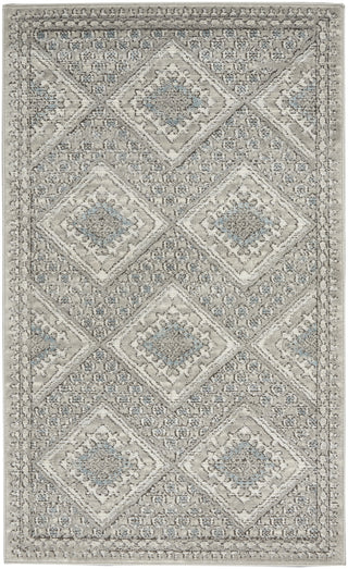 Nourison Concerto CNC16 Grey Ivory Blue Area Rug main image