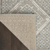 Nourison Concerto CNC16 Grey Ivory Blue Area Rug Corner Image