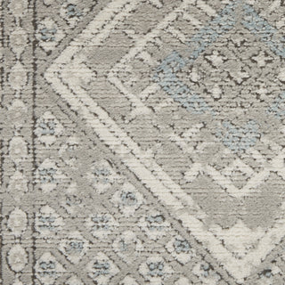 Nourison Concerto CNC16 Grey Ivory Blue Area Rug Swatch Image